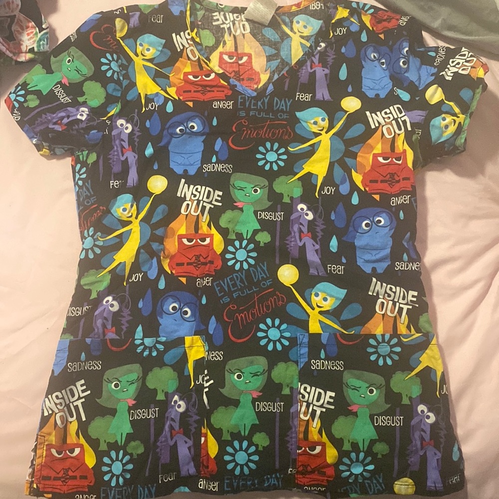 Disney inside out scrub top!